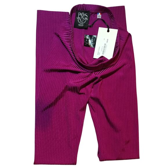 Pattes De Vel Curs Cherry Blossom Eco-Friendly Ribbed Leggings XS - Picture 1 of 6